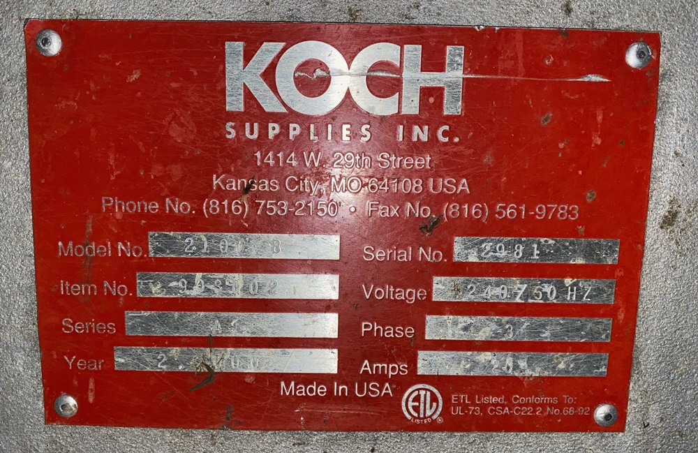 Equipment List MTC Food Processing Equipment